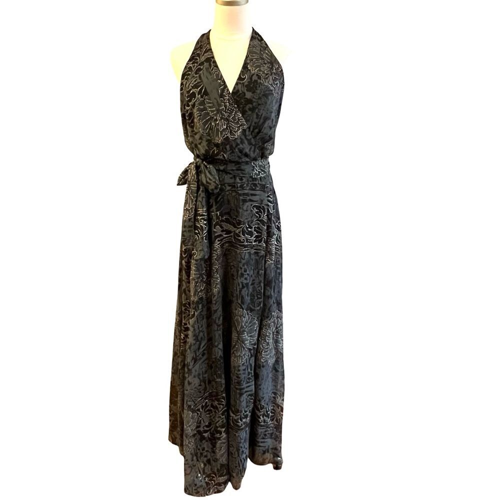 Chetta B Womens Whimsigoth Dark Fairy Floral Maxi Dress Size 10 Boho Evening